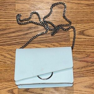 Pull&bear white mini bag silver Chain crossbody Bag
